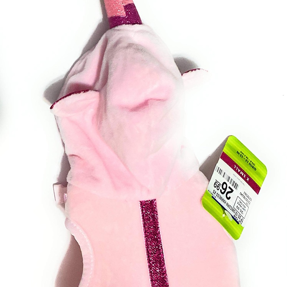 Top Paw Light Pink Plush Unicorn Costume XXS